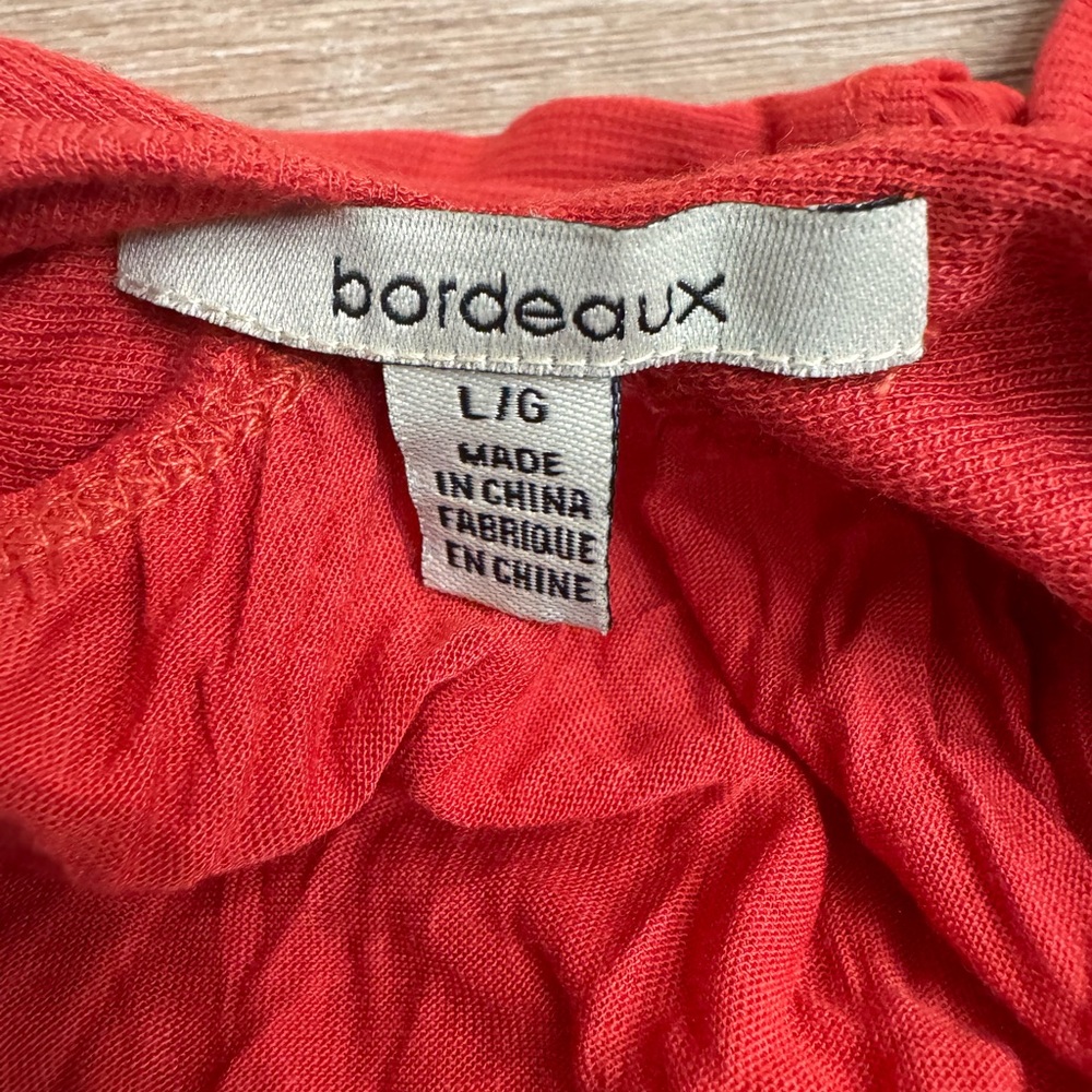 Bordeaux red orange cardigan size large - Picture 6 of 6